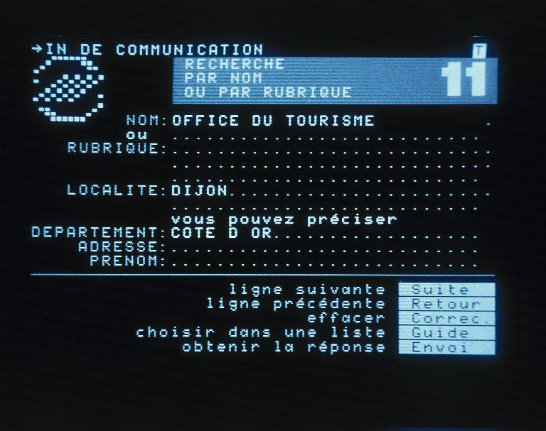 Image depicting the growth of Minitel